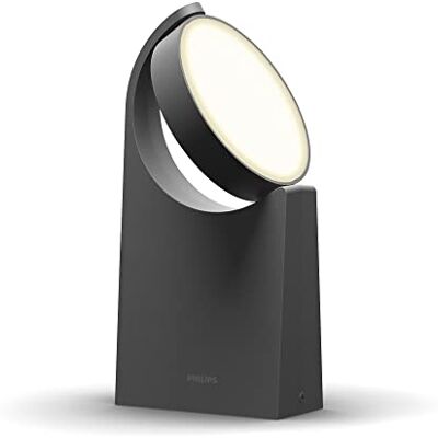 Philips Mimosa Outdoor Path Light (7 W), Weatherproof Base Light with Moving Panel and Warm White LED Lighting, Anthracite Philips Mimosa Outdoor Path Light (7 W), Weatherproof Base Light with Moving Panel and Warm White LED Lighting, Anthracite