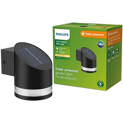 Philips Lighting Fyve Oudoor Solar Path Light, 1.5W, 2700K, Black, IP44 Weatherproof Philips Lighting Fyve Oudoor Solar Path Light, 1.5W, 2700K, Black, IP44 Weatherproof