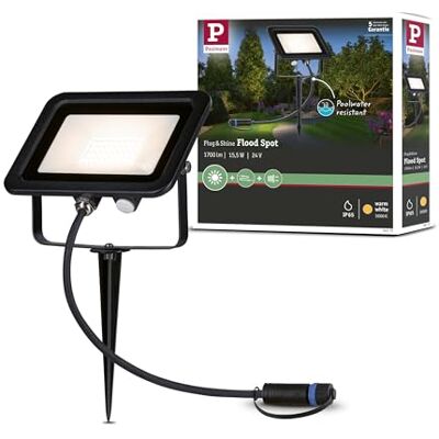 Paulmann Plug & Shine 94575 LED Outdoor Light Garden Spotlight IP65 Warm White Including 1 x 15.5 Watt Black Aluminium Spotlight 3000 K Paulmann Plug & Shine 94575 LED Outdoor Light Garden Spotlight IP65 Warm White Including 1 x 15.5 Watt Black Aluminium Spotlight 3000 K