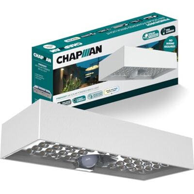 Lumineux Lighting Chapman Pinehurst 6W PIR LED Solar Brick Lights Outdoor, IP65 Waterproof Wall Lights with Motion Sensor, 4000K Cool White Solar Lights for Garden, Paths, Driveways & Outdoor Security Lighting (White) Lumineux Lighting Chapman Pinehurst 6W PIR LED Solar Brick Lights Outdoor, IP65 Waterproof Wall Lights with Motion Sensor, 4000K Cool White Solar Lights for Garden, Paths, Driveways & Outdoor Security Lighting (White)