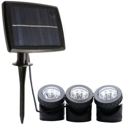 Mouyiex Solar Pond Lights, 3 X 6led Waterproof Underwater Pond Lights with Solar Panel, Spotlight for Fish Tank Garden Pool Yard Landscape Outdoor Mouyiex Solar Pond Lights, 3 X 6led Waterproof Underwater Pond Lights with Solar Panel, Spotlight for Fish Tank Garden Pool Yard Landscape Outdoor