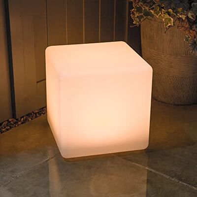 Solar Centre Shapelights® Indoor Outdoor USB Chargeable Solar Powered Colour Changing Mood Lights (Cube 30cm) Solar Centre Shapelights® Indoor Outdoor USB Chargeable Solar Powered Colour Changing Mood Lights (Cube 30cm)