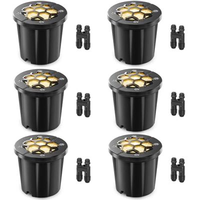 HIBOITEC 12W Outdoor Buried Lights with Wire Connectors, Low Voltage Ground Light IP67 Waterproof Ground Light Mains Powered, 1440LM Outdoor Decking Lights for Pathway, Driveway, Garden HIBOITEC 12W Outdoor Buried Lights with Wire Connectors, Low Voltage Ground Light IP67 Waterproof Ground Light Mains Powered, 1440LM Outdoor Decking Lights for Pathway, Driveway, Garden