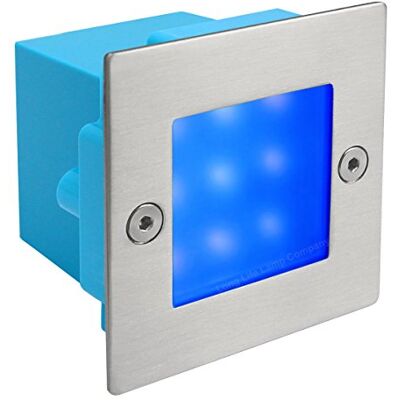 Zenon Lighting Collection Mini Brick Light LED Outdoor Step Light 70mm Square IP54 Blue Recessed Wall Light ZLC060B Zenon Lighting Collection Mini Brick Light LED Outdoor Step Light 70mm Square IP54 Blue Recessed Wall Light ZLC060B