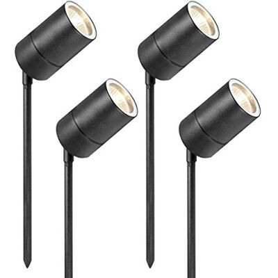 Long Life Lamp Company 4 x Outdoor Garden Spike Light Black Stainless Steel 12v MR16 Low Voltage Ground Mounting ZLC328BK Long Life Lamp Company 4 x Outdoor Garden Spike Light Black Stainless Steel 12v MR16 Low Voltage Ground Mounting ZLC328BK