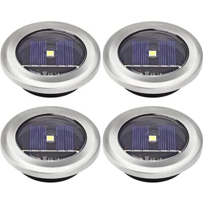Greenfields White or Colour Changing Stainless Steel Solar Powered Outdoor LED Deck Decking Lights Waterproof Weather Resistant Pathway Garden Deck Lawn Patio or Driveway Lights (White, x 4) Greenfields White or Colour Changing Stainless Steel Solar Powered Outdoor LED Deck Decking Lights Waterproof Weather Resistant Pathway Garden Deck Lawn Patio or Driveway Lights (White, x 4)