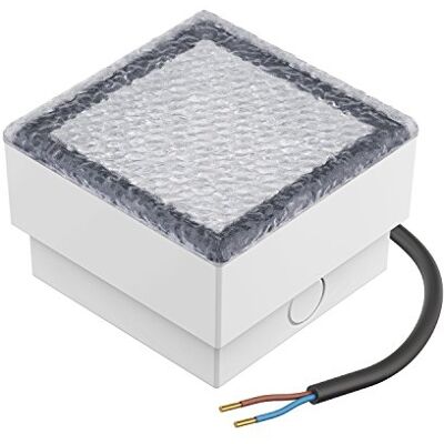 ledscom.de LED Paving Stone Ground recessed Light CUS for Outdoors, IP67, Angular, 10 x 10cm, Cool White ledscom.de LED Paving Stone Ground recessed Light CUS for Outdoors, IP67, Angular, 10 x 10cm, Cool White