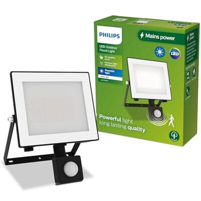 Philips Lois Outdoor Floodlight with Sensor, 30 W, 3000 K, Black Philips Lois Outdoor Floodlight with Sensor, 30 W, 3000 K, Black