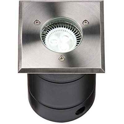 Knightsbridge WSGULED Square Stainless Steel Walkover/Driveover Light, 230 V, IP67 Knightsbridge WSGULED Square Stainless Steel Walkover/Driveover Light, 230 V, IP67