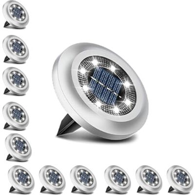 Torchtree 2023 Upgraded Solar Outdoor Garden Lights, Ground Disk Decking Solar Powered for Lawn Pathway Yard Landscape Walkway (12 Pack Bright White) Torchtree 2023 Upgraded Solar Outdoor Garden Lights, Ground Disk Decking Solar Powered for Lawn Pathway Yard Landscape Walkway (12 Pack Bright White)