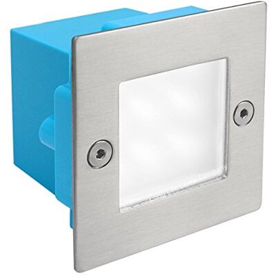 Zenon Lighting Collection Mini Brick Light LED Outdoor Step Light 70mm Square IP54 Cool White Recessed Wall Light ZLC052CW Zenon Lighting Collection Mini Brick Light LED Outdoor Step Light 70mm Square IP54 Cool White Recessed Wall Light ZLC052CW