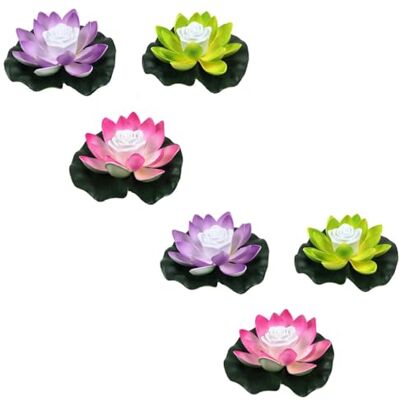JDKJAG 18cm 3pcs Solar Pond Lights, Floating Solar Lights, Pond Lightss Underwater, Solar Powered Pondss Light, Floating Lotus Flower Lamp with Color Changing, for Garden Fountain (6pcs) JDKJAG 18cm 3pcs Solar Pond Lights, Floating Solar Lights, Pond Lightss Underwater, Solar Powered Pondss Light, Floating Lotus Flower Lamp with Color Changing, for Garden Fountain (6pcs)