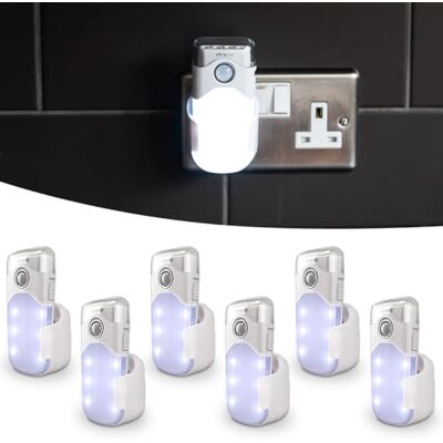 Xtralite Nitesafe Duo Rechargeable Night Light & LED Torch – Automatic Power Failure Light with Motion Sensor, Dual Night Light Modes, Wireless Induction Charging Six Pack Xtralite Nitesafe Duo Rechargeable Night Light & LED Torch – Automatic Power Failure Light with Motion Sensor, Dual Night Light Modes, Wireless Induction Charging Six Pack