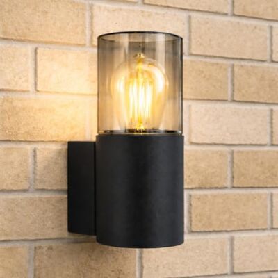 CGC Lighting - Bluebell Outdoor Cylinder Wall Light - Black - E27 - Outdoor wall light CGC Lighting - Bluebell Outdoor Cylinder Wall Light - Black - E27 - Outdoor wall light
