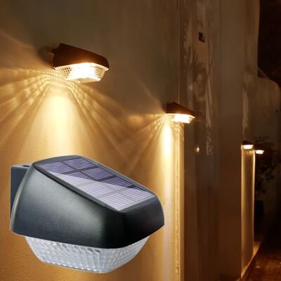 Soslina 4 Pack Solar Fence Lights, Warm White Decking Lights Solar Powered Step Lights Outdoor Waterproof Garden LED Wall Lights, Path Lighting for Patio, Gate, Yard, Front Door Soslina 4 Pack Solar Fence Lights, Warm White Decking Lights Solar Powered Step Lights Outdoor Waterproof Garden LED Wall Lights, Path Lighting for Patio, Gate, Yard, Front Door