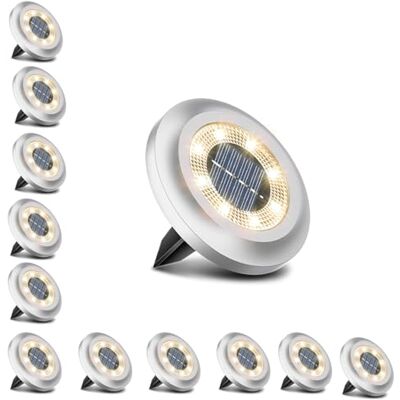 Torchtree 2023 Upgraded Solar Outdoor Garden Lights Garden Decking Pathway Solar Powered Lights (12 Pack, Warm White) Torchtree 2023 Upgraded Solar Outdoor Garden Lights Garden Decking Pathway Solar Powered Lights (12 Pack, Warm White)