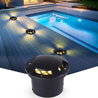GUODDM Inground Led Lights Recessed Fountain Light, Recessed Floor Spotlight Side Glow Glare Free LED Patio Step Light Outdoor Waterproof Garden Deck Light AC85-265V ( Color : White Light , Size : 3W ) GUODDM Inground Led Lights Recessed Fountain Light, Recessed Floor Spotlight Side Glow Glare Free LED Patio Step Light Outdoor Waterproof Garden Deck Light AC85-265V ( Color : White Light , Size : 3W )