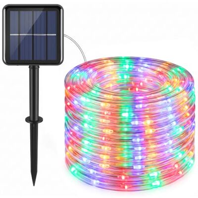 Yunova Solar Outdoor Rope Lights 12m 100 LED,Solar Fairy String Lights, Garden Tree Patio Xmas Decoration, IP65 Waterproof Clear PVC Tube Copper Wire, 12m 100 LED 8 Modes Yunova Solar Outdoor Rope Lights 12m 100 LED,Solar Fairy String Lights, Garden Tree Patio Xmas Decoration, IP65 Waterproof Clear PVC Tube Copper Wire, 12m 100 LED 8 Modes