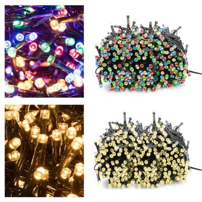 DANIEL JAMES Housewares Daniel James 50 LED Christmas Tree Fairy Lights – 50 Warm White String Lights with 8 Light Modes & Auto Timer IP44 Mains Powered Waterproof Rope Lights for Indoor & Outdoor Warm White, 4.45m DANIEL JAMES Housewares Daniel James 50 LED Christmas Tree Fairy Lights – 50 Warm White String Lights with 8 Light Modes & Auto Timer IP44 Mains Powered Waterproof Rope Lights for Indoor & Outdoor Warm White, 4.45m