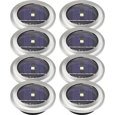 Solalite 8 Pack Solar Decking Lights Outdoor Garden Stainless Steel Solar Powered Ground Disk Lights Lamp Bright White Deck Landscape Pathway Lighting Solalite 8 Pack Solar Decking Lights Outdoor Garden Stainless Steel Solar Powered Ground Disk Lights Lamp Bright White Deck Landscape Pathway Lighting
