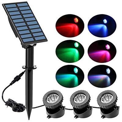 NATPOW Solar Pond Lights, Submersible Pond Light with 3 Lamps 18 LEDs Landscape Spotlight Underwater Lights IP68 Waterproof Amphibious Lighting Light for Garden,Outdoor(Long Press 3S to Turn on) NATPOW Solar Pond Lights, Submersible Pond Light with 3 Lamps 18 LEDs Landscape Spotlight Underwater Lights IP68 Waterproof Amphibious Lighting Light for Garden,Outdoor(Long Press 3S to Turn on)