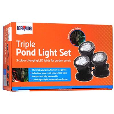 Bermuda LED Spotlight Set (3 Lights) Submersible, for Ponds & Gardens Bermuda LED Spotlight Set (3 Lights) Submersible, for Ponds & Gardens