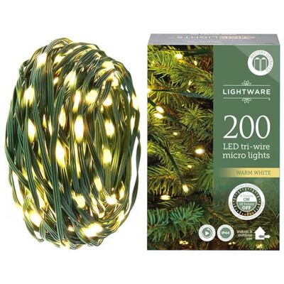 DANIEL JAMES Housewares Daniel James LED Christmas Tree Fairy Lights – 200 Warm White String Lights with Timer & Auto-Shut Off IP44 Battery Operated Rope Lights with Memory Function for Indoor & Outdoor – 200 LEDs DANIEL JAMES Housewares Daniel James LED Christmas Tree Fairy Lights – 200 Warm White String Lights with Timer & Auto-Shut Off IP44 Battery Operated Rope Lights with Memory Function for Indoor & Outdoor – 200 LEDs
