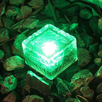 zhonghua Solar Brick Ice Lights, Solar Landscape Light Ice Cube Light Solar Ground Lights Waterproof for Garden Solar Glass Brick Lights (1 Pack, Green) zhonghua Solar Brick Ice Lights, Solar Landscape Light Ice Cube Light Solar Ground Lights Waterproof for Garden Solar Glass Brick Lights (1 Pack, Green)