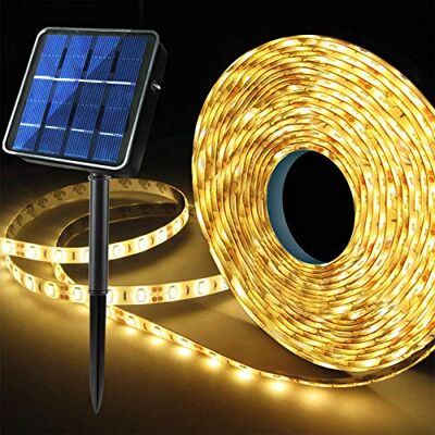 Homeleo Outdoor Solar LED Strip Lights Warm White, Solar Powered Flexible Waterproof Rope Lights, 8 Modes 180 LED Lights Strip for Garden Porch Gazebo Christmas Pathway Home Patio Umbrella House Eaves Decor Homeleo Outdoor Solar LED Strip Lights Warm White, Solar Powered Flexible Waterproof Rope Lights, 8 Modes 180 LED Lights Strip for Garden Porch Gazebo Christmas Pathway Home Patio Umbrella House Eaves Decor