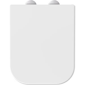 MASS DYNAMIC Square Toilet Seat Features Soft-Close, White Loo Seat with One-Button Quick Release for Hassle-Free Cleaning, Top Fixing Adjustable Hinges MASS DYNAMIC Square Toilet Seat Features Soft-Close, White Loo Seat with One-Button Quick Release for Hassle-Free Cleaning, Top Fixing Adjustable Hinges