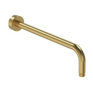 Bristan Round 370mm Wall Mounted Shower Arm, Stainless Steel Construction, Secure Fixing Components, Brushed Brass Finish Bristan Round 370mm Wall Mounted Shower Arm, Stainless Steel Construction, Secure Fixing Components, Brushed Brass Finish