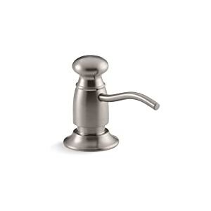 Kohler K-1894-C-VS Soap or Lotion Dispenser with Traditional Design (Clam Shell Packed), Vibrant Stainless Kohler K-1894-C-VS Soap or Lotion Dispenser with Traditional Design (Clam Shell Packed), Vibrant Stainless