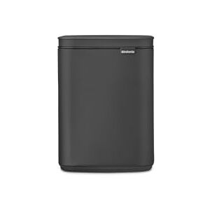 Brabantia Bo Waste Bin 4L Compact Rectangular Rubbish Bin with Soft-Close Lid, Removable Inner Bucket Wall-Mountable or Freestanding Design for Bathroom, Kitchen, or Office Mineral Infinite Grey Brabantia Bo Waste Bin 4L Compact Rectangular Rubbish Bin with Soft-Close Lid, Removable Inner Bucket Wall-Mountable or Freestanding Design for Bathroom, Kitchen, or Office Mineral Infinite Grey