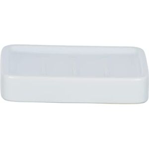 WENKO Hexa Soap Dish 13 x 2.5 x 9.5 cm Ceramic with Rounded Corners White WENKO Hexa Soap Dish 13 x 2.5 x 9.5 cm Ceramic with Rounded Corners White