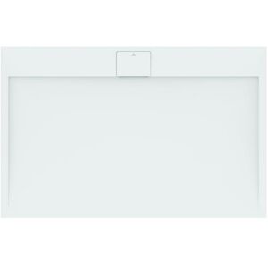 Ideal Standard Ultra Flat S i.Life, Rectangular Shower Tray 140x90 in Resin, Long Side Drain Waste, Stone Effect matt Finish, White Ideal Standard Ultra Flat S i.Life, Rectangular Shower Tray 140x90 in Resin, Long Side Drain Waste, Stone Effect matt Finish, White