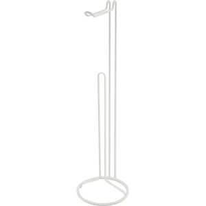 MSV Elegant Standing Toilet Roll Holder W x H x D: 15 x 54 x 15 cm, White Matt MSV Elegant Standing Toilet Roll Holder W x H x D: 15 x 54 x 15 cm, White Matt
