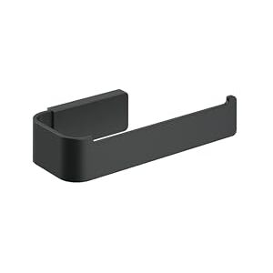 COSMIC Nea Toilet Paper Holder Without Cover for Square Design Bathroom. Installation with Screws or Adhesive. Matte Black Metal Toilet Paper Holder. COSMIC Nea Toilet Paper Holder Without Cover for Square Design Bathroom. Installation with Screws or Adhesive. Matte Black Metal Toilet Paper Holder.