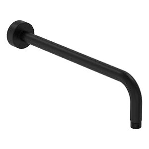 Bristan Round 370mm Wall Mounted Shower Arm, Stainless Steel Construction, Secure Fixing Components, Black Finish Bristan Round 370mm Wall Mounted Shower Arm, Stainless Steel Construction, Secure Fixing Components, Black Finish