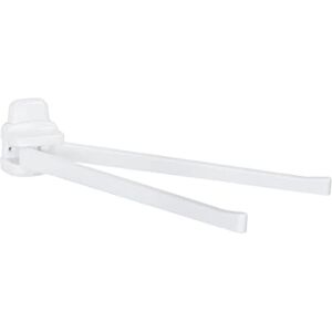 WENKO 17938100 Towel Holder Pure 2 Flexible arms, Acrylonitrile-Butadiene-Styrene (ABS), 8 x 11 x 43 cm, White WENKO 17938100 Towel Holder Pure 2 Flexible arms, Acrylonitrile-Butadiene-Styrene (ABS), 8 x 11 x 43 cm, White