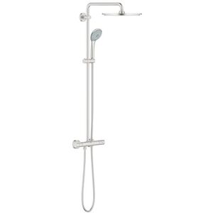 Grohe Euphoria System Shower System with Thermostatic Mixer for Wall Mounting Supersteel 26075DC0 Grohe Euphoria System Shower System with Thermostatic Mixer for Wall Mounting Supersteel 26075DC0