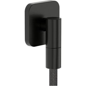 Hansgrohe FixFit Fine Q Shower Outlet Elbow, Shower Outlet Connector with Non-Return Valve, Wall Outlet Elbow, Brushed Black Chrome, 28884340 Hansgrohe FixFit Fine Q Shower Outlet Elbow, Shower Outlet Connector with Non-Return Valve, Wall Outlet Elbow, Brushed Black Chrome, 28884340