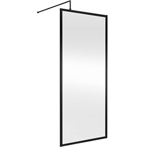 Hudson Reed WRFBP1990 Full Outer Frame Wetroom Screens Full Outer Frame 8mm Toughened Safety Glass Wetroom Screen, 1950mm x 900mm, Matt Black Hudson Reed WRFBP1990 Full Outer Frame Wetroom Screens Full Outer Frame 8mm Toughened Safety Glass Wetroom Screen, 1950mm x 900mm, Matt Black