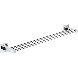 Grohe Start Cube Double Towel Rail – Bathroom Wall Mounted Dual Towel Bar (Metal, Concealed Fastening, Including Screws and Dowels, Durable Sparkling Sheen), Size 654 mm, Chrome, 41104000 Grohe Start Cube Double Towel Rail – Bathroom Wall Mounted Dual Towel Bar (Metal, Concealed Fastening, Including Screws and Dowels, Durable Sparkling Sheen), Size 654 mm, Chrome, 41104000