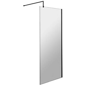 Hudson Reed WRSBP70 Modern Bathroom Black Profile Wall Fixed Wetroom Screen, 700mm, Black Hudson Reed WRSBP70 Modern Bathroom Black Profile Wall Fixed Wetroom Screen, 700mm, Black