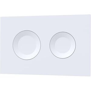nuie XTY009PR1 Bathroom Accessories Modern Dual Flush Plate with Round Buttons, 267 x 170 x 11mm, Matt White nuie XTY009PR1 Bathroom Accessories Modern Dual Flush Plate with Round Buttons, 267 x 170 x 11mm, Matt White