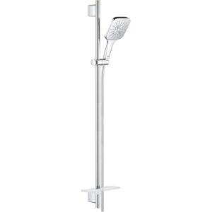 Grohe Rainshower 130 Smartactive Cube Shower Rail Set Water-Saving 3-Spray 130mm Hand Shower with 900mm Rail, 1750mm Silverflex Hose Chrome Finish Made in Germany 26587000 Grohe Rainshower 130 Smartactive Cube Shower Rail Set Water-Saving 3-Spray 130mm Hand Shower with 900mm Rail, 1750mm Silverflex Hose Chrome Finish Made in Germany 26587000