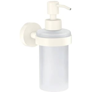 tesa UK tesa MOON WHITE Soap Dispenser, matt white, satin glass pump dispenser, 200 ml for industrial style and modern bathrooms no drilling required, incl. adhesive solution 171 mm x 70 mm x 119 mm tesa UK tesa MOON WHITE Soap Dispenser, matt white, satin glass pump dispenser, 200 ml for industrial style and modern bathrooms no drilling required, incl. adhesive solution 171 mm x 70 mm x 119 mm