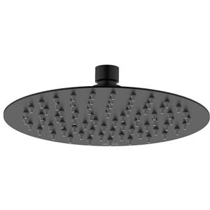 Bristan 200mm Round Fixed Slimline Rainfall Shower Head, Stainless Steel Construction, Easy Clean Nozzles, Black Finish Bristan 200mm Round Fixed Slimline Rainfall Shower Head, Stainless Steel Construction, Easy Clean Nozzles, Black Finish