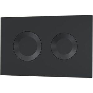 nuie XTY009PR4 Bathroom Accessories Modern Dual Flush Plate with Round Buttons, 267 x 170 x 11mm, Matt Black nuie XTY009PR4 Bathroom Accessories Modern Dual Flush Plate with Round Buttons, 267 x 170 x 11mm, Matt Black