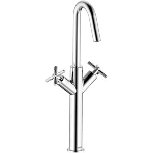 Bristan Cruzar Tall Basin Mixer Tap with Water-Saving Feature, Deck Mounted Bathroom Tap, Chrome Finish Bristan Cruzar Tall Basin Mixer Tap with Water-Saving Feature, Deck Mounted Bathroom Tap, Chrome Finish